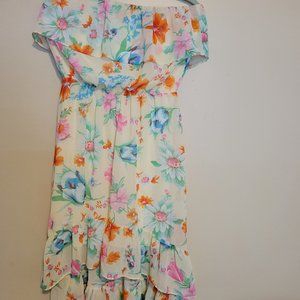 FAISCA TUBE TOP FLORAL DRESS